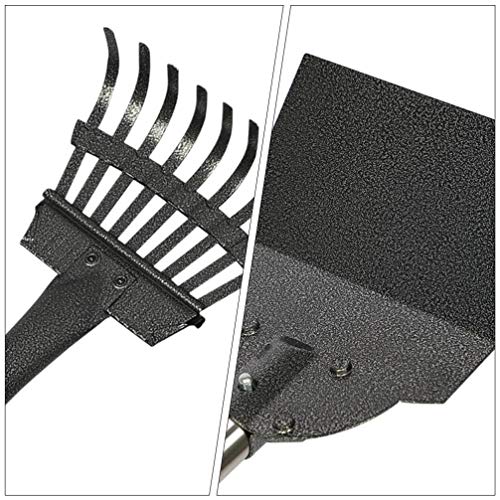 VILLCASE 1 Conjunto Bandeja De Alumínio Ancinho E Pá Colher Cocô Scooper Pooper Cão Conjunto Ajustáv