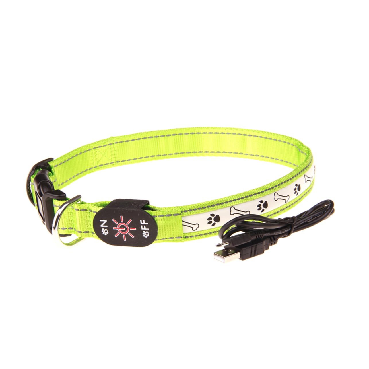 Angoily 3pezzi Collare Led Ricaricabile Per Cani Di Taglia Collana Pet Illuminata Con Luce Flash Per Sicurezza Notturna e Visibile Al Buio