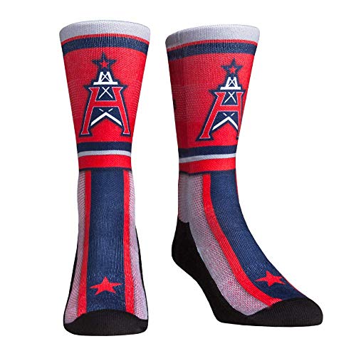 Rock 'Em Elite XFL Houston Roughnecks Team Stripe Crew Socks (Youth (2-5.5))