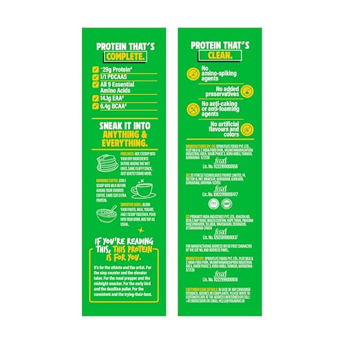 Image of Yogabar Fermented Yeast Protein Powder|31g Protein|Complete Protein Supplement|High Absorption, No Bloating, Gut Friendly|Unflavoured|PDCASS 1|500g