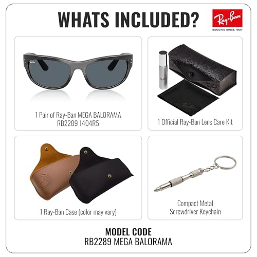 Image of Ray-Ban RB2289 MEGA BALORAMA Square-Round Shaped Sunglasses for Men & Women with Official RAYBAN Eyewear Kit