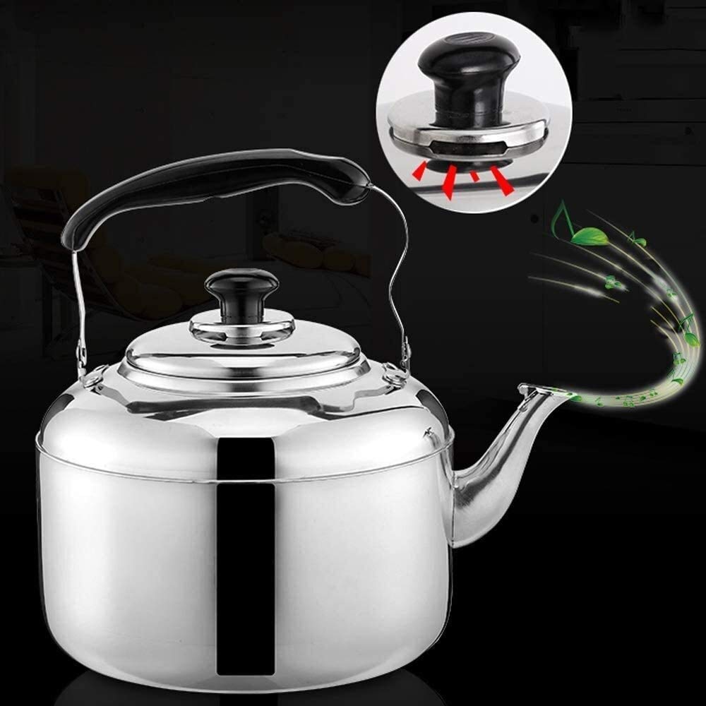 SHISHI Acero Inoxidable Tetera silbido de la Tetera de los hogares de Gran Capacidad de la Caldera 7L Fácil de Limpiar y de Larga Vida útil.