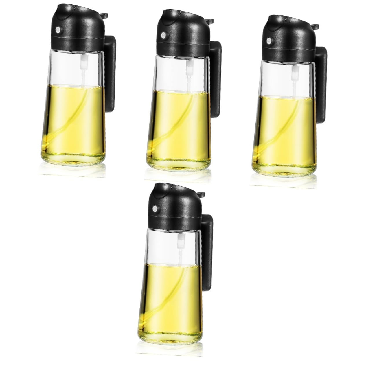 Alipis 4 Stück Olivenöl Spender Olivenöl-Sprühflasche Luftfritteuse Ölsprüher Haaröl-Applikatorflasche Flaschen ölsprayer Olive Oil Dispenser Olivenöl Spray Ölspender Glasflasche Black
