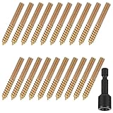 Opatiny Stockschrauben mit Werkzeug, langlebige Befestigungselemente aus Karbonstahl für DIY-Möbelmontage, selbstbohrendes Design 5/16-18 x 2, 20 Stück