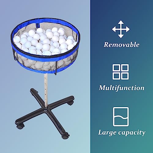 TNZMART-Removeable-Table-Tennis-Storage-Multi-Ball-Collector-Holder-Adjustable-Height-Pickleball-Collection-Basket-for-Training TNZMART Removeable Table Tennis Storage Multi Ball Collector Holder Adjustable Height Pickleball Collection Basket for Training