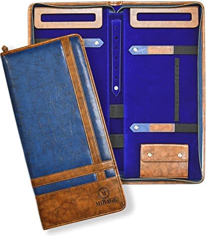 Tie Case Organizer for Travel with Cufflinks & Collar Stays slots & Bonus Pocket for Formal/Dress Small Accessories