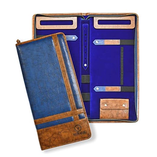 Tie Case Organizer for Travel with Cufflinks & Collar Stays slots & Bonus Pocket for Formal/Dress Small Accessories