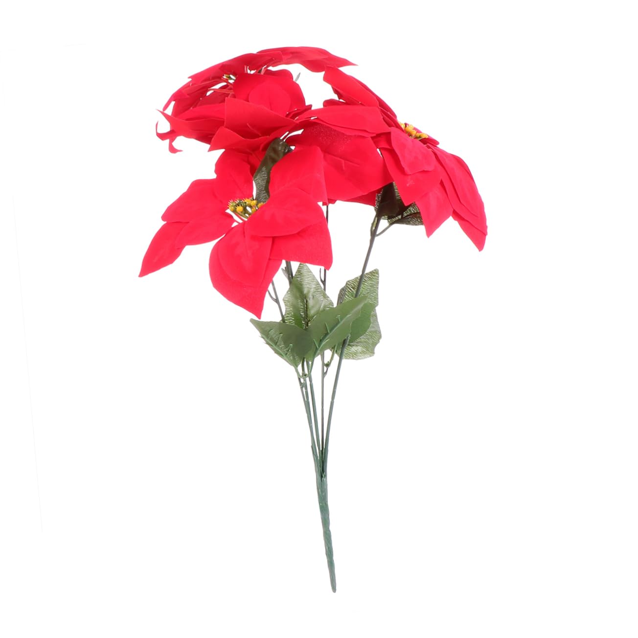 DECHOUS 2piezas Ramo De Flores Artificiales De Poinsettia Roja para Decoración Navideña De Poinsettia Simulada para Fiestas y Decoración del Hogar