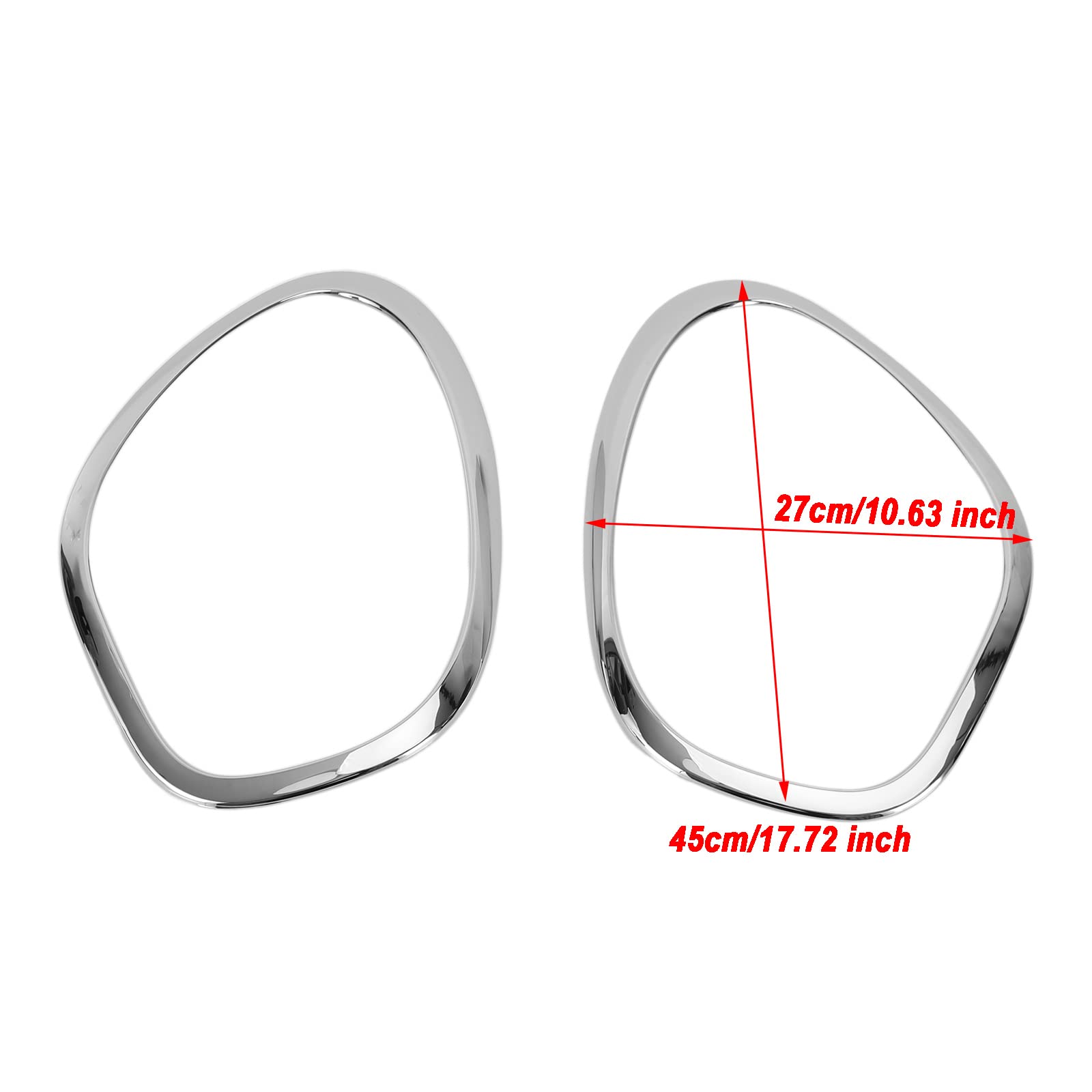 2X Chrom Scheinwerfer Trim Ring Lünette FFit für MINI Cooper R60 Countryman 2011-2016
