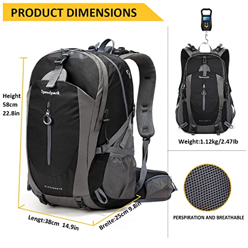 SPEEDPARK 40L Hiking Backpack, Lightweight Camping Daypack with Rain Cover - image 3