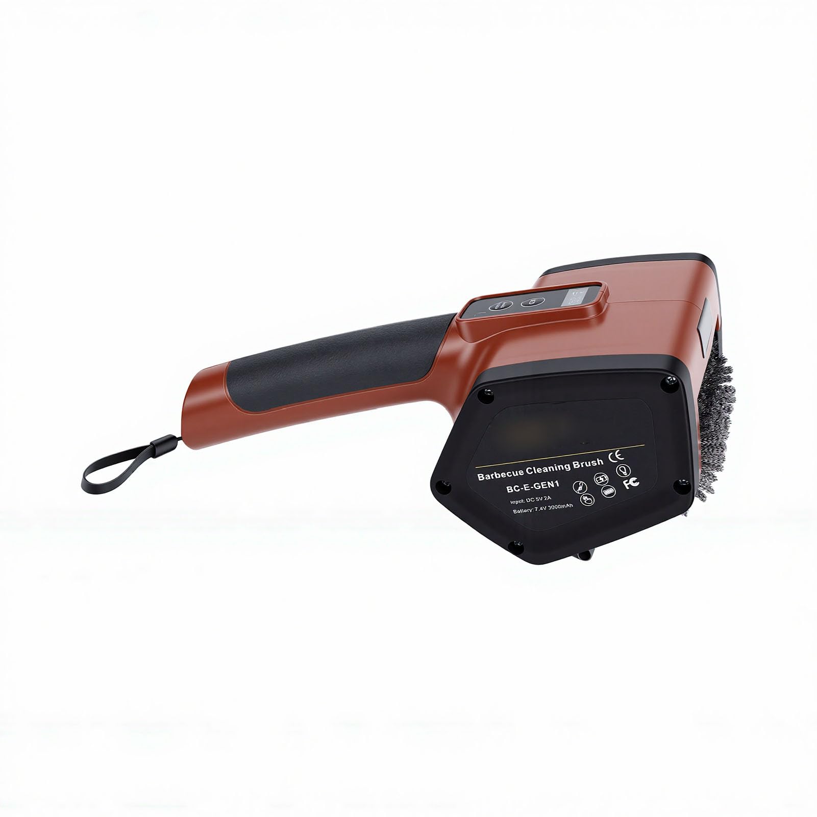 Spazzola per Griglia Elettrica, Spazzola per Barbecue Rotante Ricaricabile con Motore Brushless da 800 Giri/min, Luce LED e Batteria da 3000 MAh per Campeggio All'aperto e Tutti