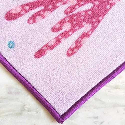 Image of Matz&More Kids Play Area Rug | 100x150 cm | Magical Mermaid Purple World Design | Soft Nylon Loop Pile Carpet with Anti-Slip Backing | Children's Play, Bed & Classroom Floorings