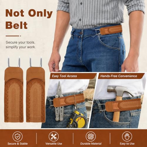 Image of GUSTAVE Buckleless Belt Hook Tactical Metal Hook Elastic Belt Unisex Buckle-Less Invisible Waist Belts for Work & Edc