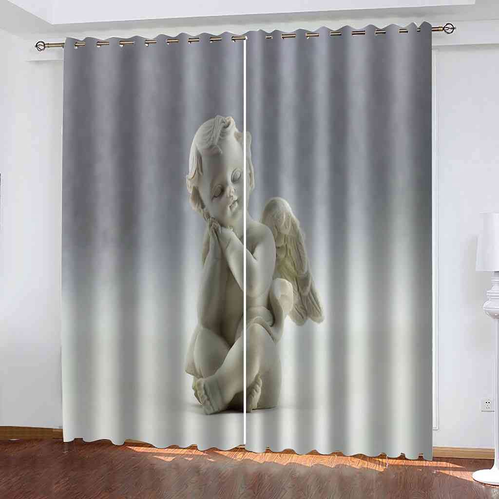 Rideaux occultants 3D ange thermique phonique chambre enfant salon