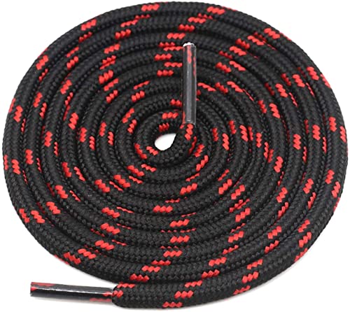 GRAH SANGRAH® Shoelaces for Hiking Shoes, Outdoor Walking Sneakers, Outdoor Hiking, Climbing, Basketball, Work Boot, Running, Sport Shoes (120 Cm/48 Inch, Brown RED)