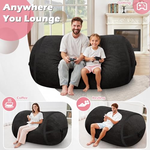 Image of 5FT Bean Bag Chair 5'Giant Bean Bag Chairs with Adults, Large Beanbag Chair
