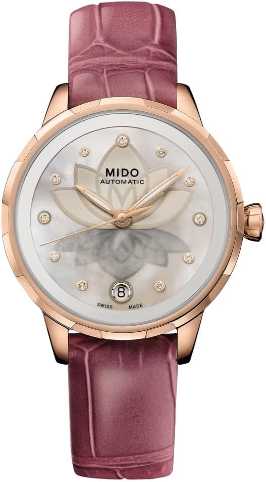 MIDO Rainflower Night - Swiss Automatic Watch for Women - White Dial - Case 34mm - M0432073610600