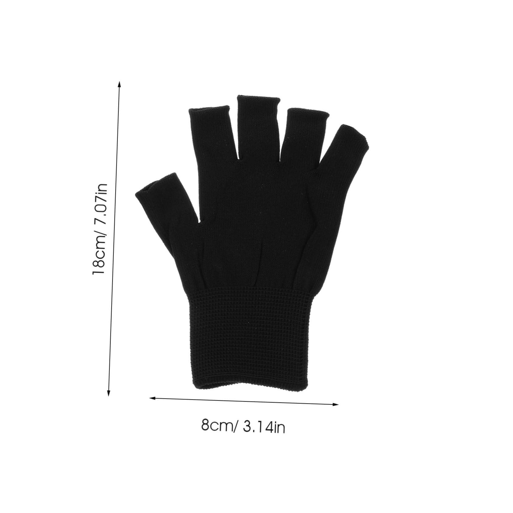 Healeved Black UV Protection Half Finger Gloves for Outdoor Activities Lightweight Stretchy Workout Mittens for Cycling Climbing Nail Art and More