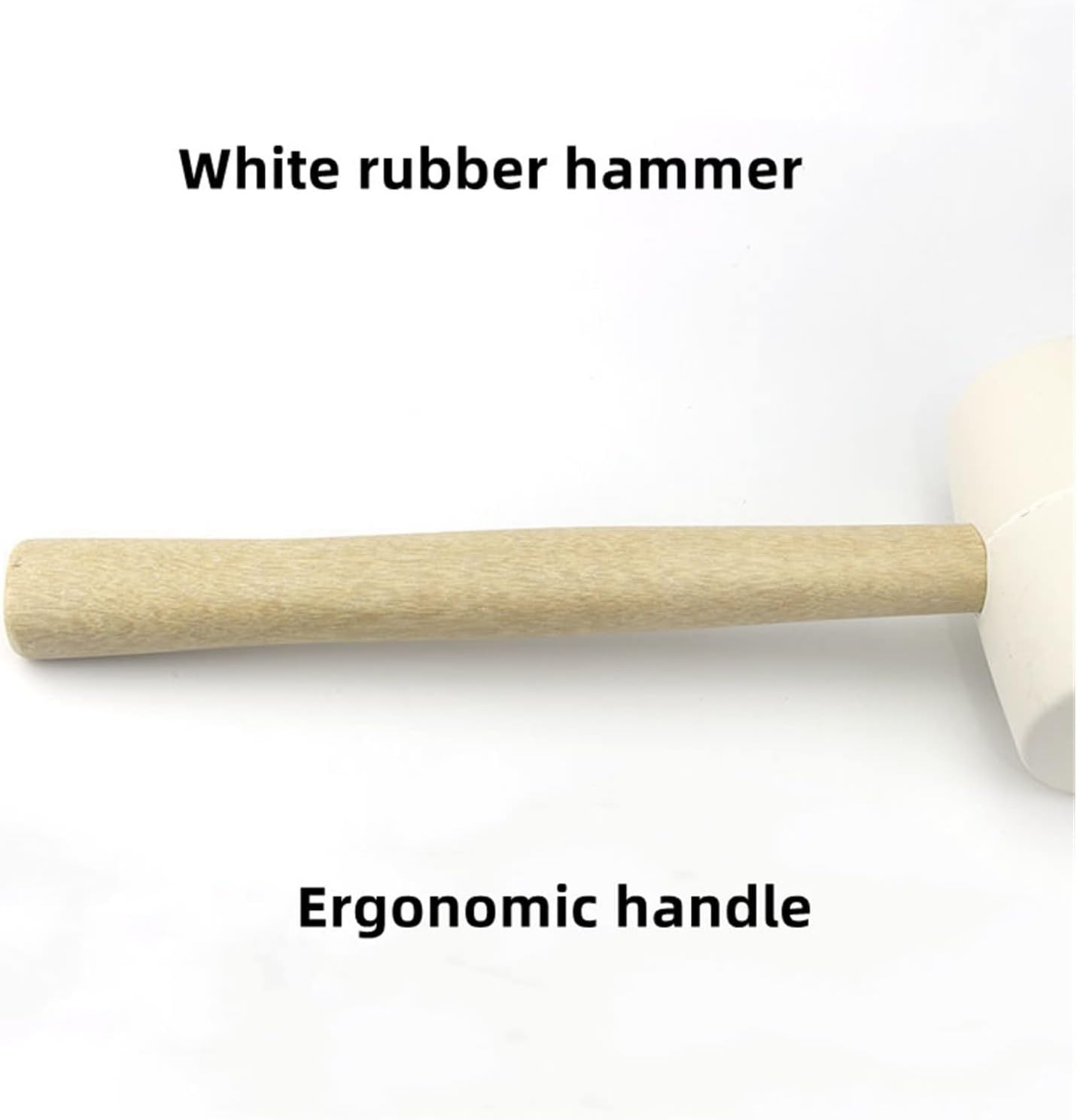 yaoqijie 調理された接着剤ゴムハンマー木製ハンドルゴムハンマータイル装飾と床タイルの設置ハンマー白いゴムハンマー lasti