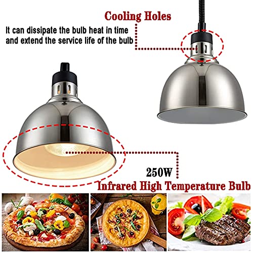 Commerciële Voedsel Warmtelamp, Professionele Voedselverwarmingsverwarmerlamp Voor Thuis Keuken, Restaurant En Buffet… - Afbeelding 6