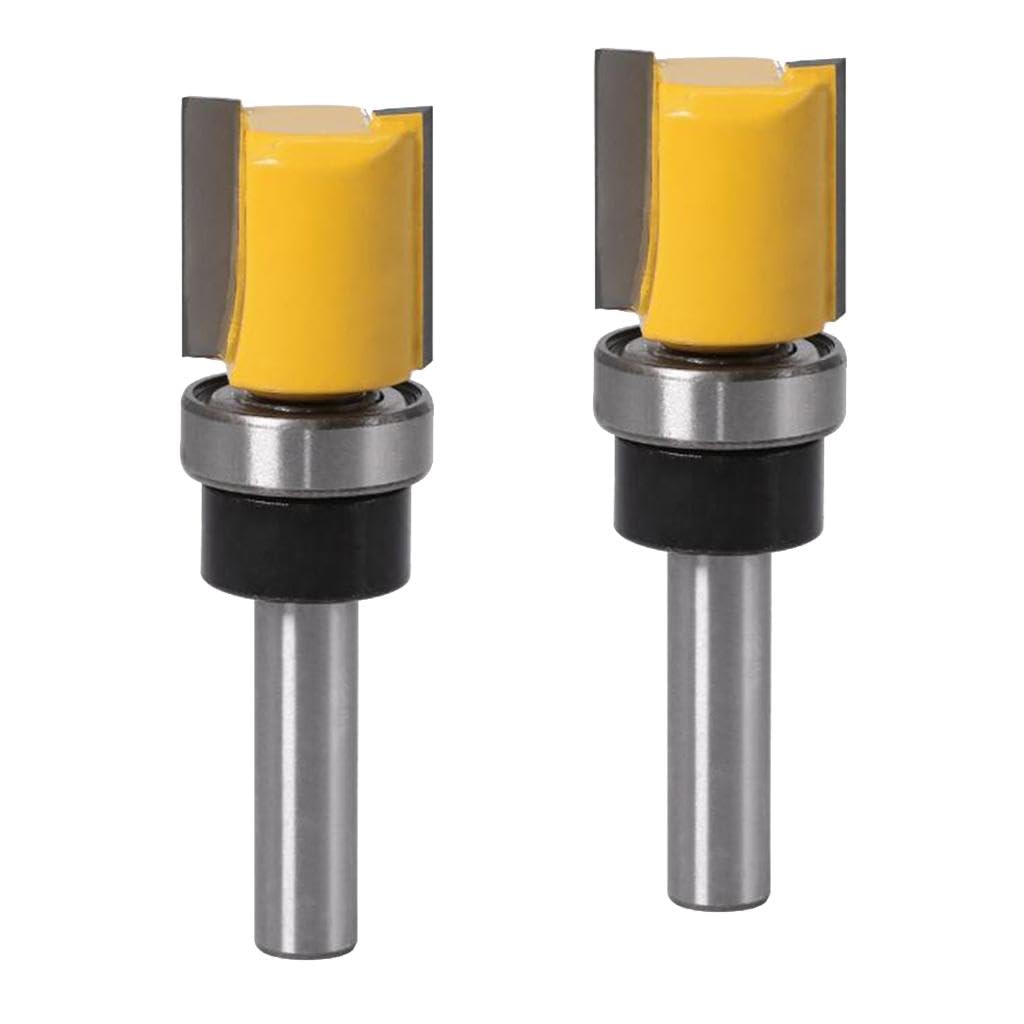 2X 8mm Shank Flush Trim Router Bit Top Bearking Woodworking Cutter