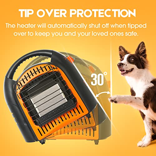 BLUU-Propane-Heater-for-Outdoor-and-Indoor-Use-10000-BTU-with-Thermostat-Portable-Gas-Heaters-Great-for-Camping-Patio-Tent-Garage-Tip-Over-Overheat-Protection-for-Safe-CSA-Compliance-Orange