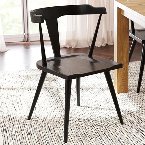 POLY & BARK Mid Century Modern Enzo Black Dining Chair...