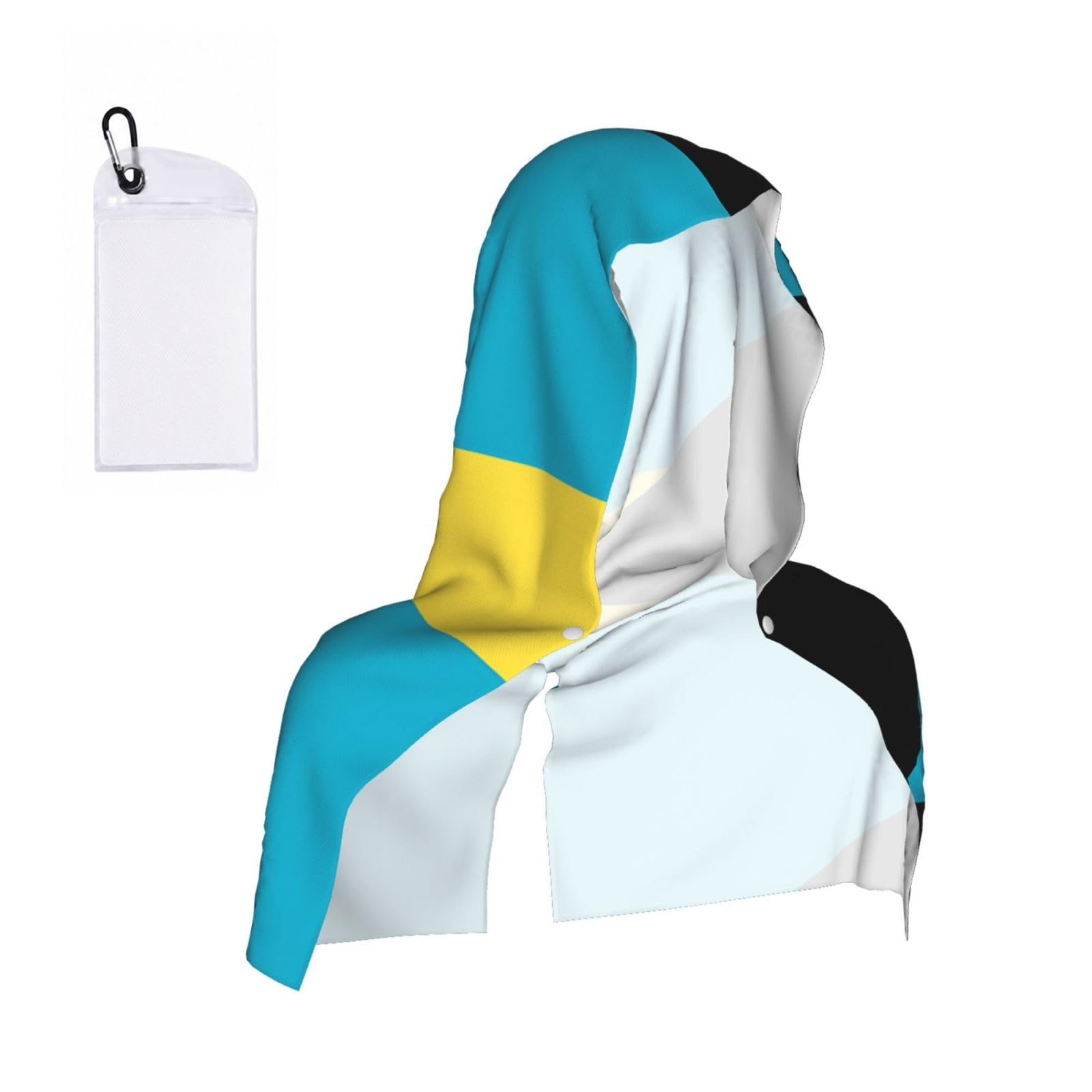 ZQYTGFDC Flag of the Bahamas Cooling hooded towels are suitable for summer sports, running, outdoor work, and gardening.