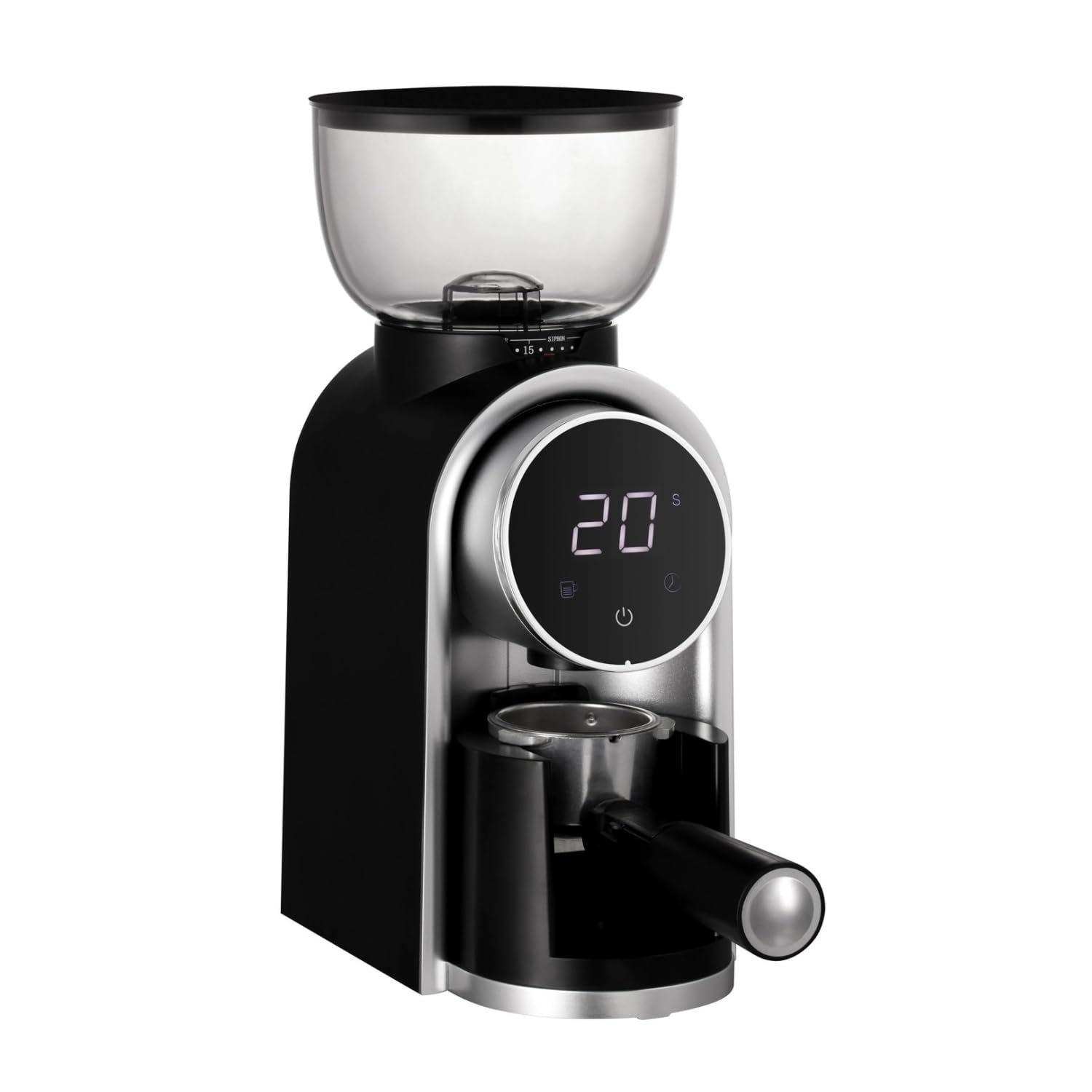 professional bean grinder 220v commercial coffee bean machine home use commercial espresso coffee grinder timer display expresso/french press matte black