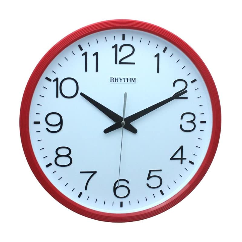 Buy RHYTHM ( Japan ) Elegant Round Red Plastic Case English