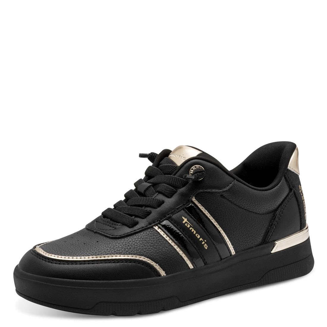 Tamaris Women's Comfort Damen Sneaker Low 8-83739-46, Black Gold, 6.5 UK
