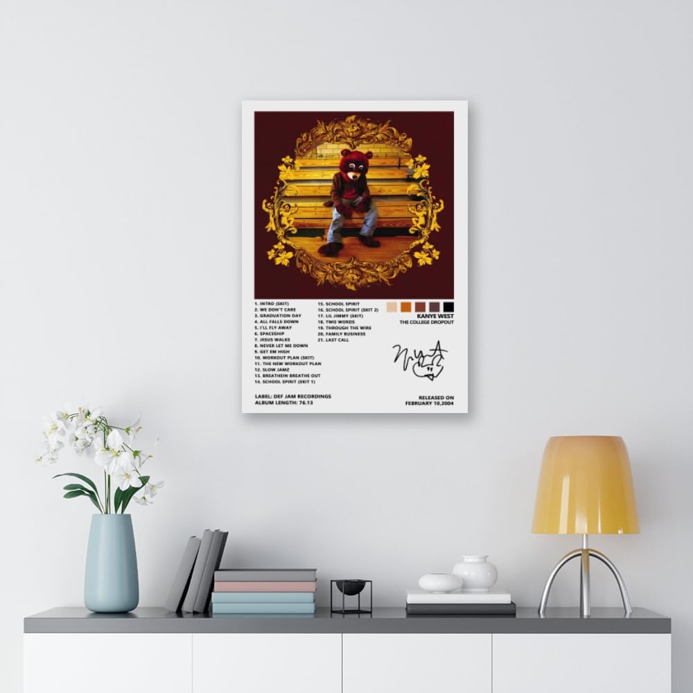 Kanye West College Dropout Poster - 12x18 Inch Music Album Art Wall Decor For Bedroom