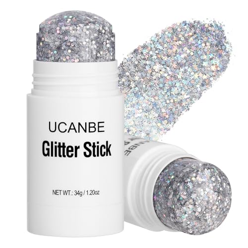 UCANBE Silver Body Glitter Stick for Singer Concerts Music Festivals,