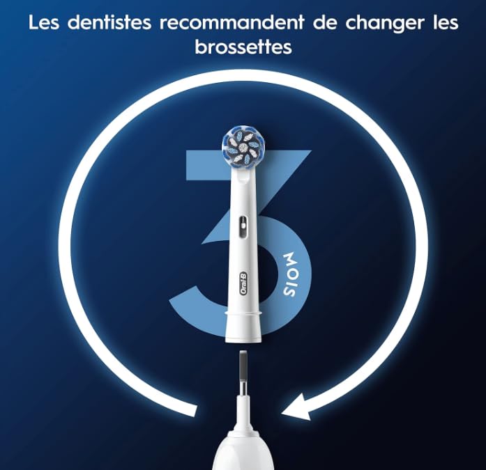 Oral-B Pro CrossAction - Spazzole di ricambio per spazzolino elettrico, confezione da 10 testine per spazzole, EB50X