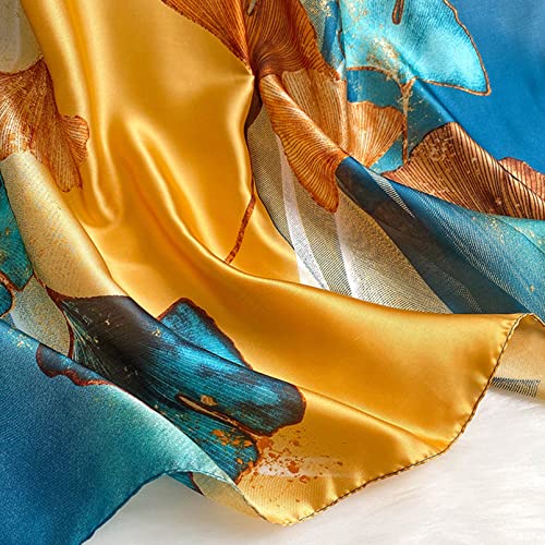 Image of Aufeel Fashion Scarves 100% Silk Felling Scarf Long Lightweight Sunscreen Shawls Wrap for Women Hair Scarves