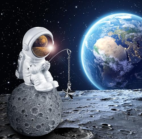 Figura Decorativa Astronauta Sentado en la Luna 17.3 cm miniatura 4