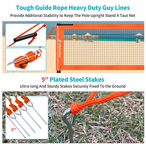 Olybeaka Outdoor Badminton Net Sets For Backyard Lawn Beach With Net, 4 Carbon Aluminum Rackets, 3 Birdies, Boundary Line, And Carrying Bag - Adults Kids Available + Anti Sagging Design #TOP5