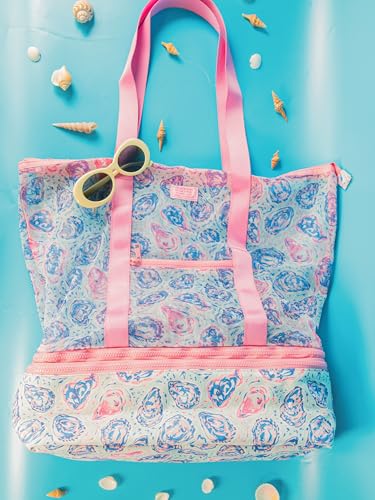 Simply Southern Printed Mesh Beach Bag With Cooler2