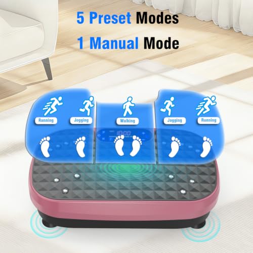 Image of AXV Vibration Plate Fitness Platform Exercise Machine Vibrating Shaking Full Body Shaker Workout Vibrate Stand Shake Board Sport Gym for Weight Loss Fat Burner for Women Men