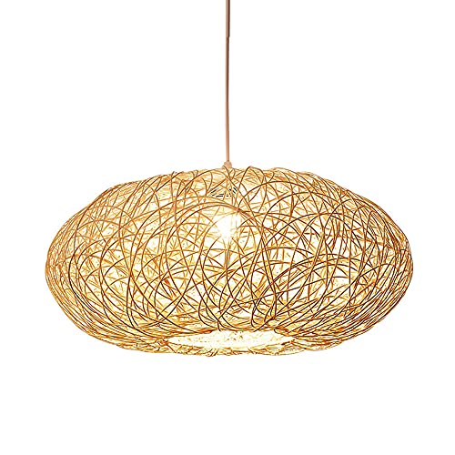 Lustre en bambou rustique pour restaurant et salle à manger chaleureuse - 2