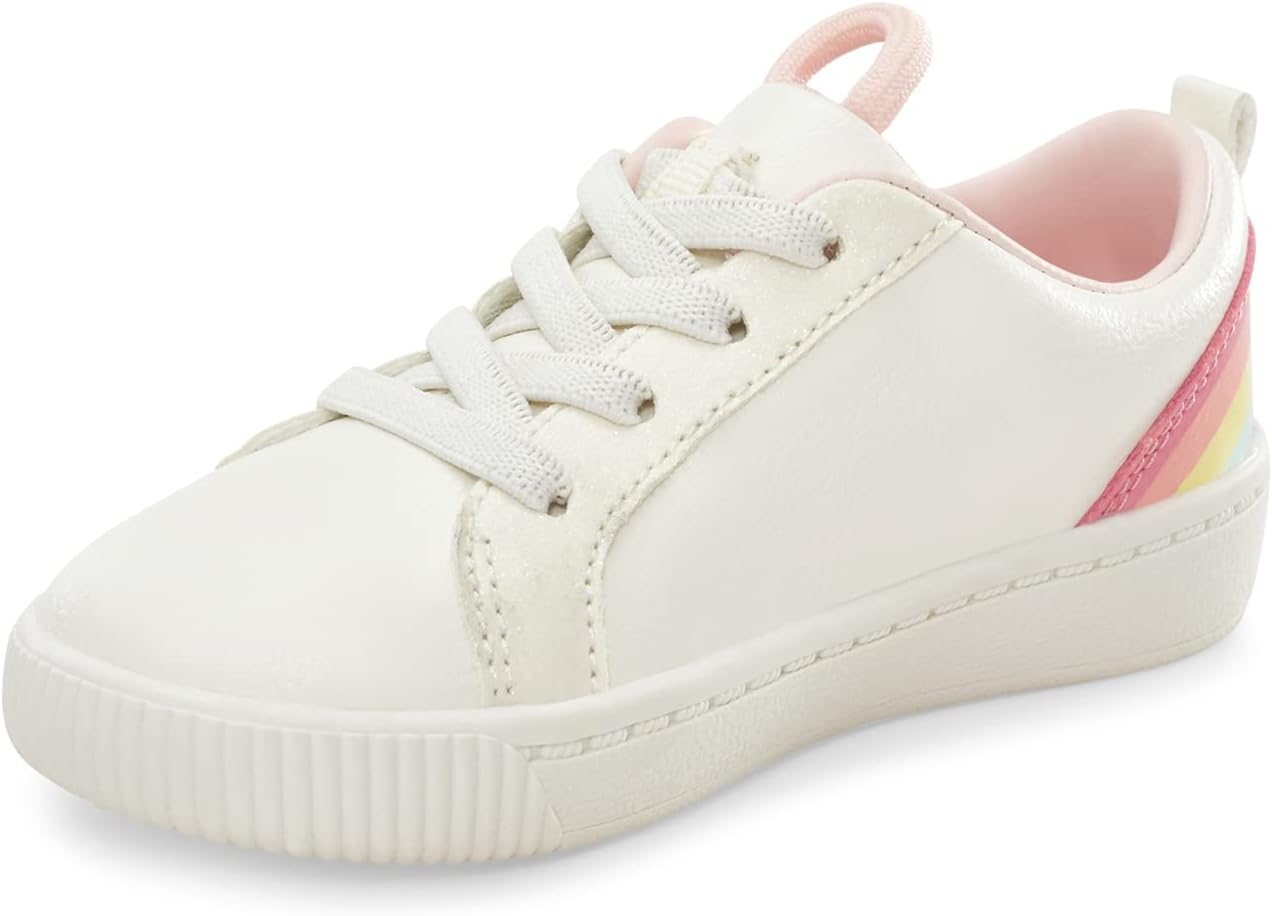 carter's Girls Tryptic-G Slip-On Sneaker, White, 10 Toddler