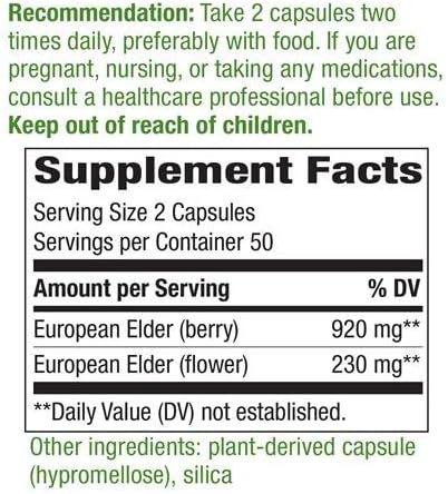 Miniatura 3 de Nature's Way Saúco, 100 tapas, (paquete de 2)