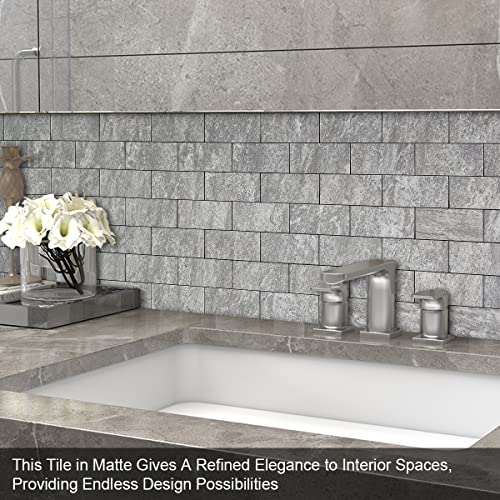 Benice Peel And Stick Backsplash For Kitchen,Bathroom Wall Backsplash Tile Peel And Stick Shower Tiles Waterproof(5Sheets,Travertine Gray) #TOP3
