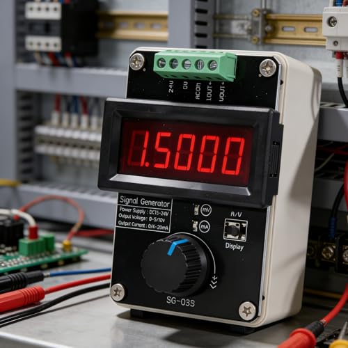 Digitaler Signalgenerator, 0‑10V 0‑20mA Spannungsstromsignalgenerator Stromspannungssimulator, Handheld Einstellbare Stromspannung signal generator Analoger Signalquellenkalibrator für SPS Debugging