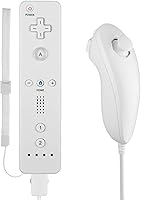 Vista 7 de Lyyes Wii Remote Controller with Nunchuck, Silicon Case and Strap for Wii U (Blue)