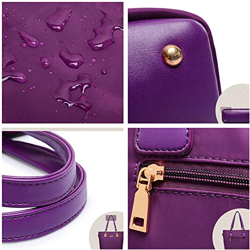Set de 6 Bolsos de Nylon para Mujer Tote y Cartera miniatura 4