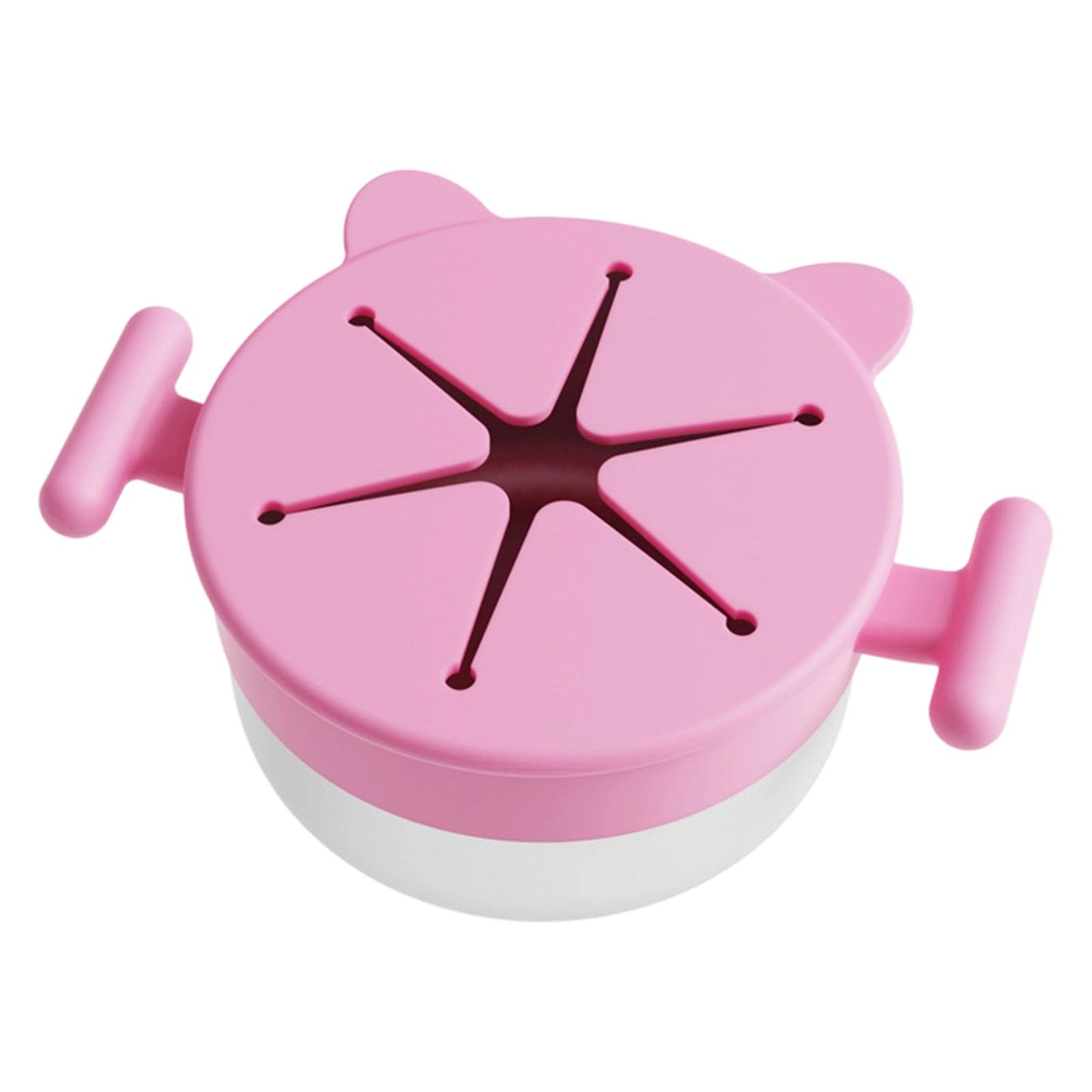 Nucelit Portable Stainless Steel Snacks Cup with Removable Silicone Lid Spill for Travel Use Snacks Container with Silicone Lid