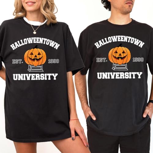 Halloween Town University T-Shirt - Jack-o'-Lantern - Casual Short Sleeve Crew Neck Tee for Men, Women, Unisex, 100% Cotton3