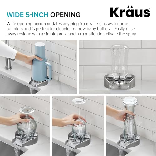 KRAUS CleanMate Glass Rinser for Kitchen Sink in Matte Black Color Finish, KGR-500MB - image 8