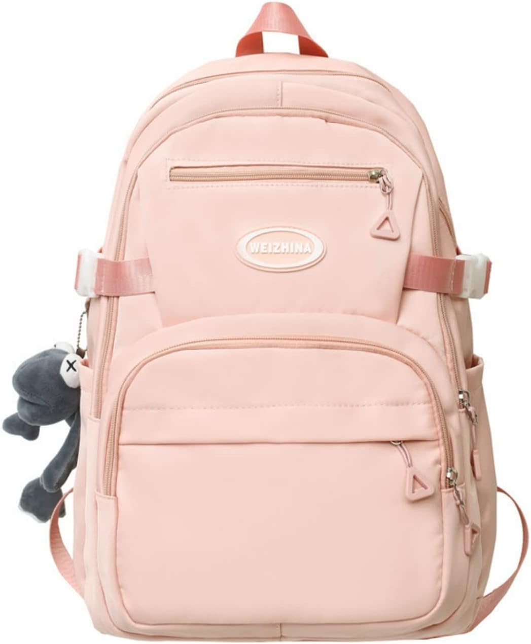 Sumleno Aesthetic Backpack Cute Kawaii Backpack for College Large Capacity Bookbags Women Casual Travel Daypacks Preppy Stuff (Pink,One Size)